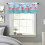 Θήκη για βέργες Flamingo Cartoon Valance 54x18in, για κουζίνα, υπνοδωμάτιο, μπάνιο, σαλόνι – 3