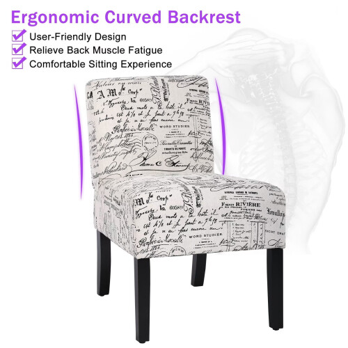 Upholstered Dining Chair White Solid Wood Legs 2