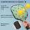 Σετ κουπιών Pickleball από fiberglass με λουλούδια και 2 μπάλες και τσάντα – Συμβατό με 4