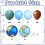 Dusty Blue Earth-ballonger 30 cm 3