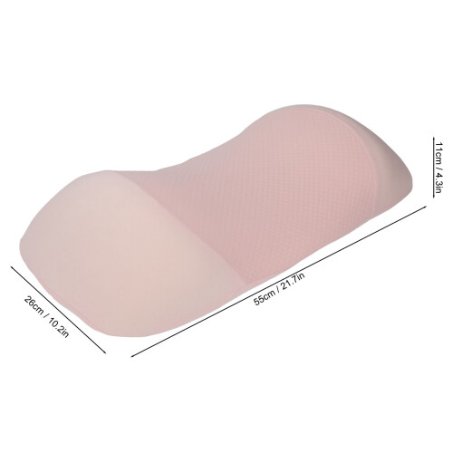 Cuscino lombare rosa pesca per auto e ufficio, in schiuma memory 1