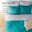 7-Pc Reversible Teal Queen Comforter Set, Down Alternative, Sheets, Pillowcases & Shams 2