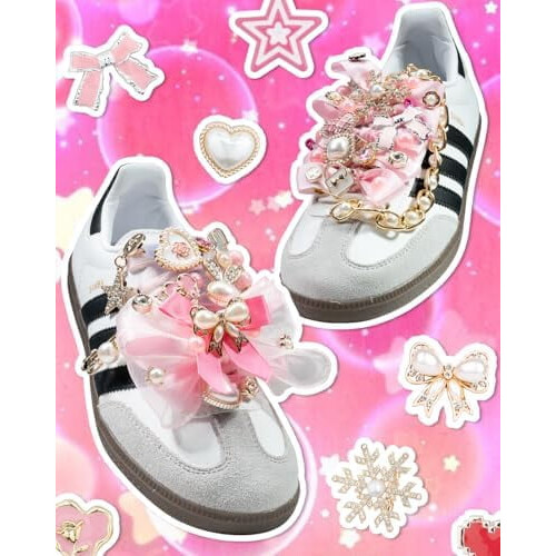 Kit di 95 ciondoli rosa per scarpe con 4 lacci 2