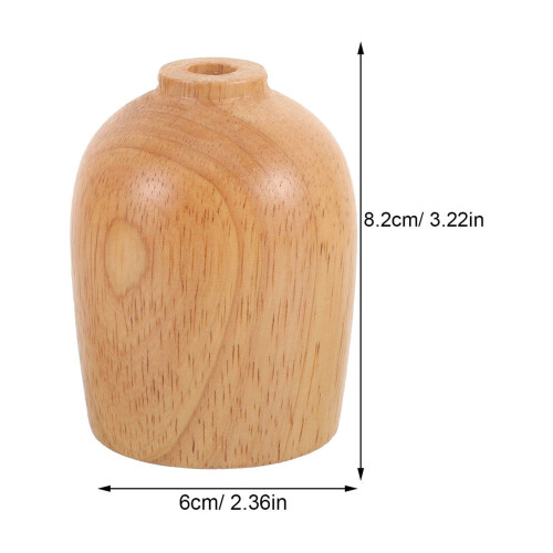 Base de madeira marrom para luminárias de mesa e de chão. 1