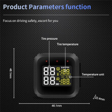 Motorcycle TPMS Tyre Pressure Monitoring System LCD Display Magnetic Charging with Internal Pressure Sensors