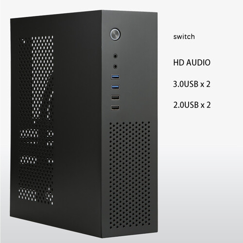SKTC A10  Desktop HTPC Computer Case for MATX24X24 Motherboard Small 1U 7.3L Computer Case 2