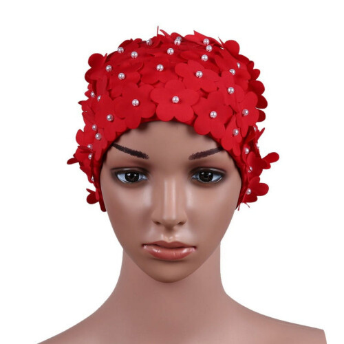 3D Vintage Floral Γυναικείο Σκουφάκι Κολύμβησης, Γυναικείο Ρετρό Σκουφάκι Κολύμβησης με 2