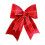 Red Furry Christmas Bow Decoration – Polyester, 1 Piece 2
