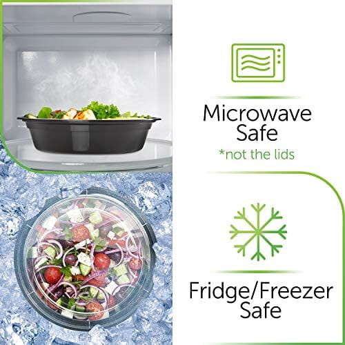 PrepNaturals Plastic Meal Prep Containers with Lids, 50 Pack 2