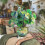 Bottle Green Water Lily Acrylic Wall Art 4