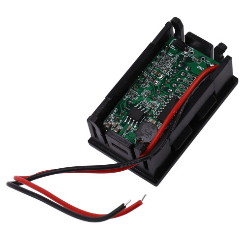 4X Red Led Digital Display Voltmeter Voltage Meter Volt Tester Panel for  12V Vehicles USB 5V2A Output 12.6V Battery