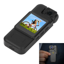 Body Cam 4K 1,54 Zoll Farbdisplay, 128 GB, Clip, ABS-Kunststoff