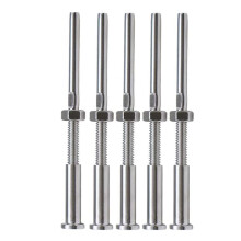 20 Piezas Tensor Invisible TensióN Manual del Perno Roscado Terminal del Receptor de Ajuste de Cabeza Hexagonal para Barandilla de Cable de 1/8 de
