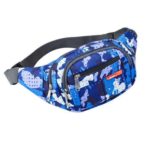 Γυναικεία τσάντα μέσης με ρυθμιζόμενη ζώνη και πολλαπλά φερμουάρ, ελαφριά τσάντα 2