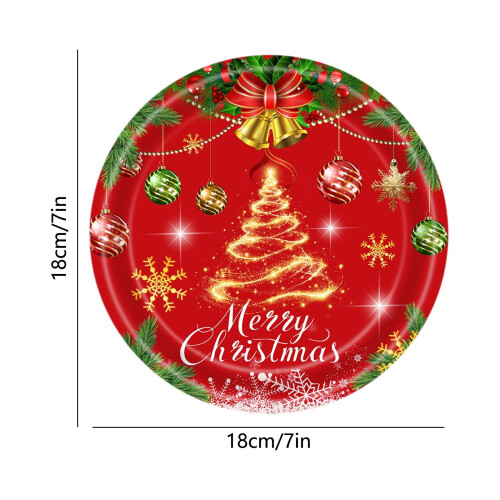 Red Christmas Paper Plates 20-Pack 2