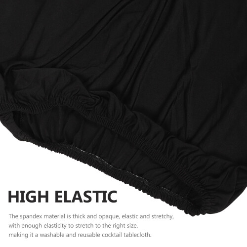 Black Elastic Tablecloth 110x70x70cm 2