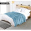 Blue Fleece Blanket Queen Size Lightweight Microfibre 2