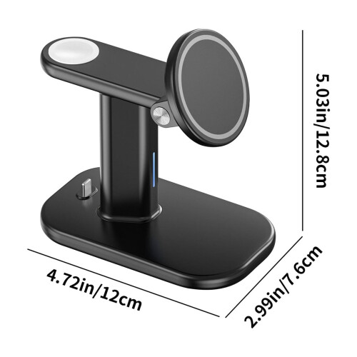 Ασύρματος σταθμός φόρτισης 15W 3 σε 1 για Android, iPhone, Apple, Samsung και iPad 1