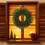 Artificial Pine Christmas Wreath 14.6 in 2