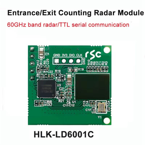60GHz Millimeter Wave  Passenger Flow Statistics Sensor Module LD6001C Entrance&Exit Counting Detection 2