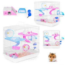 Gaiola para hamsters, porquinhos-da-índia, roedores, equipamento completo