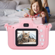 Kids Camera Toy 2in Screen HD Dual Camcorder with 1080P Video Pink