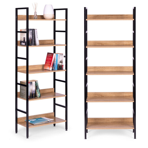Móveis loft altos com 5 prateleiras, metal MDF ModernHome