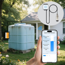 ME202W 5M Intelligent Water Tank Level Sensor Meter Tuya Remote WiFi High Accuracy Oil Water Level Meter UK Plug