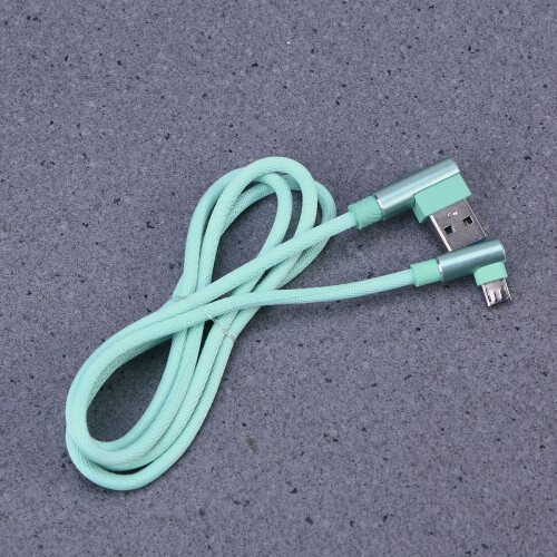 Καλώδιο Micro USB 1M ορθής γωνίας, πλεγμένο καλώδιο δεδομένων USB2.4A έως 90 μοίρες, 2