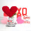Knitted Crochet Heart Tree Topper Red 1 piece 4
