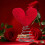 Knitted Crochet Heart Tree Topper Red 1 piece 8