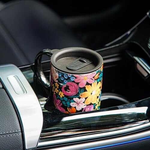 17 oz Ceramic Travel Mug with Splash-Resistant Lid 1