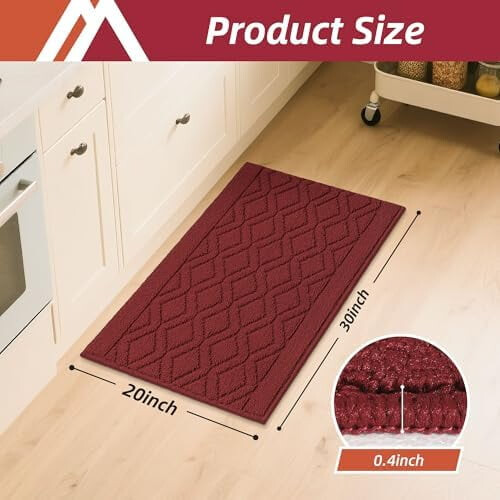 20 x 30 in Non-Slip Kitchen Rug Set – Washable 1
