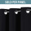 Blackout Curtain Panel 52x96 in Jet Black Grommet 2
