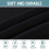 Blackout Curtain Panel 52x96 in Jet Black Grommet 4