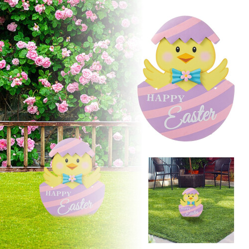 Wooden Easter Bunny & Egg Ground Insert Decoration 2