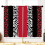Leopard Print Kitchen Curtains Red Black 27.5x36 in 2