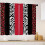 Leopard Print Kitchen Curtains Red Black 27.5x36 in 3