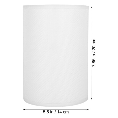 Textil Drum lámpaernyő Fehér20x14x14cm 1