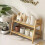 Double Layer Desktop Organizer Shelf for Office Kitchen Cup Holder Storage Holders Rack 2 Tiers Space Saving 5