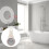 Waterproof Cup Clock Bathroom Shower Timer Wall Hanging Modern Design Plastic Bath Kitchen Use Hook Handle Adhesive 6