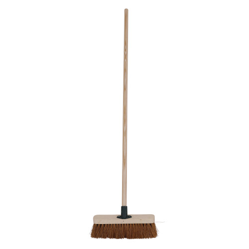 Charles Bentley Decco Soft Coco Sweeping Broom Complete 4ft Handle, 11.4" Natural 1