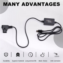 Câble D'Alimentation D-Tap Mâle Vers USB-C 3A, Multi-Protections, Haute Efficacité, Charge Rapide, pour Appareil Photo.