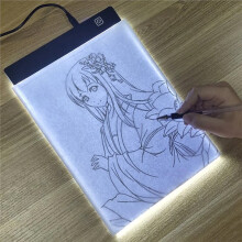 Bloc de Dibujo LED A5 para Niños: Tablero de Luz Regulable de 3 Niveles con Herramientas de Dibujo Ajustables.