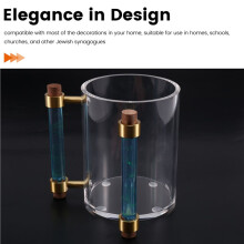 Upgrade Hand Washing Cup Acrylic Round Washing Cup Hand Wash Cup with Crystal Handles for Jewish Prayer Wash Cup