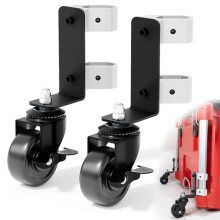 Upgraded 360 Dual Front Wheels Toolbox Front Wheels Caster Set for Rolling Tool Box Toolbox Accessories Black