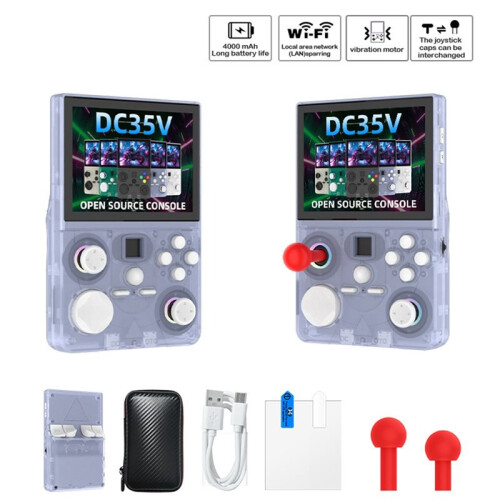 DC35V Retro Handheld Game Console 3.5Inch IPS Screen Replaceable Joystick Supports 30+ Emulators Pocket Video Player 1