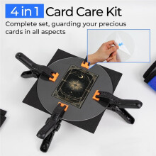 Kit de Limpieza para Tarjetas, Kit 4 en 1 para Limpieza y Aplanamiento de Tarjetas, Kit de Limpieza para Tarjetas Coleccionables con Espuma EVA