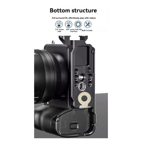 Camera Quick Release Plate Holder Hand Grip Adapter for A6700 Camera Bracket Multifunctional Base Plate Silver 1