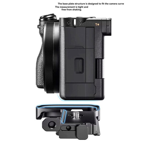Camera Quick Release Plate Holder Hand Grip Adapter voor A6700 Camera Bracket Multifunctionele Basisplaat Zwart 2